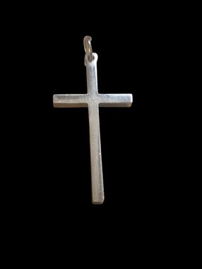 Stainless Steel Silver Cross 2 Inch Pendant for Men Or Women